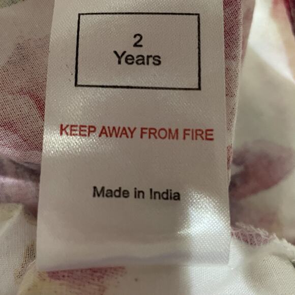 Floral Dress Gingerlilly Australia Size 2 Years Girl White Multi Boho Preppy - Picture 6 of 6